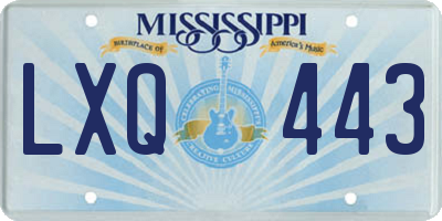 MS license plate LXQ443