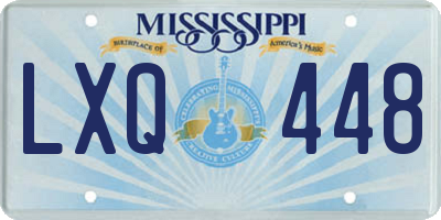 MS license plate LXQ448