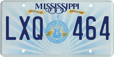 MS license plate LXQ464