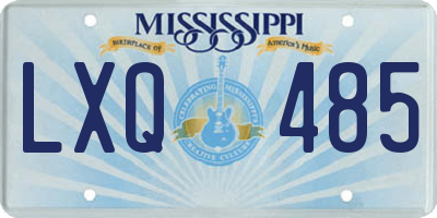 MS license plate LXQ485