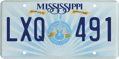 MS license plate LXQ491