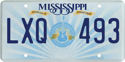 MS license plate LXQ493