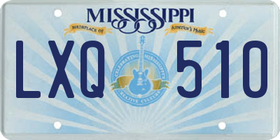 MS license plate LXQ510