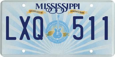 MS license plate LXQ511