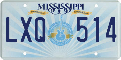 MS license plate LXQ514