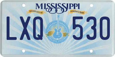 MS license plate LXQ530