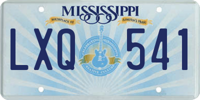 MS license plate LXQ541