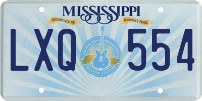 MS license plate LXQ554