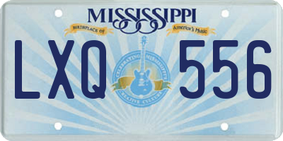 MS license plate LXQ556