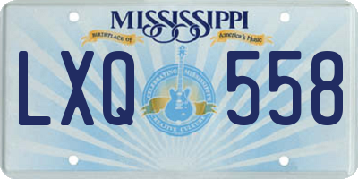MS license plate LXQ558