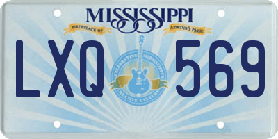 MS license plate LXQ569