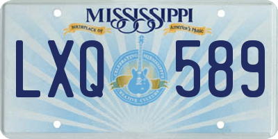 MS license plate LXQ589