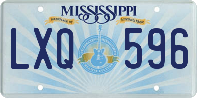 MS license plate LXQ596