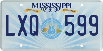 MS license plate LXQ599