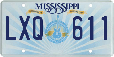 MS license plate LXQ611
