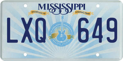 MS license plate LXQ649