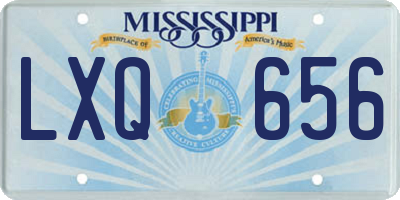 MS license plate LXQ656