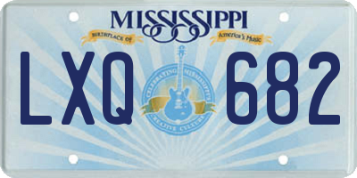 MS license plate LXQ682