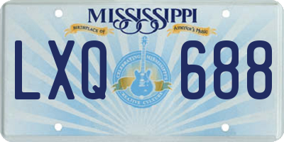MS license plate LXQ688