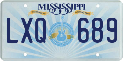 MS license plate LXQ689