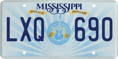 MS license plate LXQ690