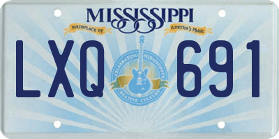 MS license plate LXQ691