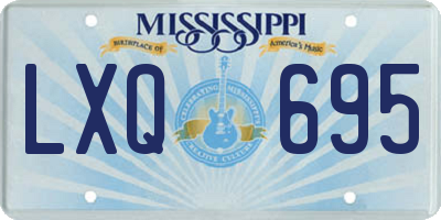 MS license plate LXQ695