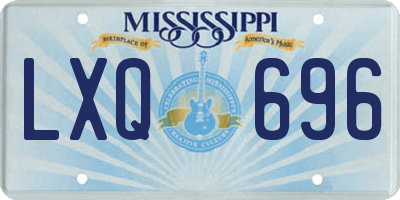MS license plate LXQ696