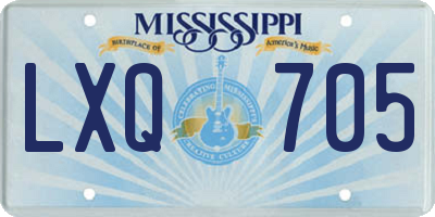 MS license plate LXQ705