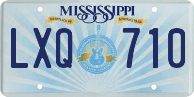 MS license plate LXQ710