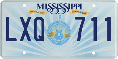 MS license plate LXQ711