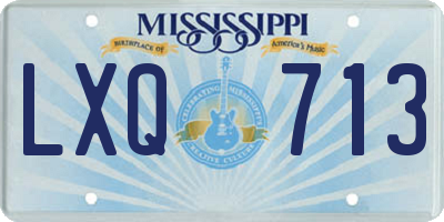 MS license plate LXQ713