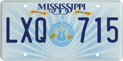MS license plate LXQ715