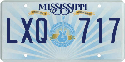 MS license plate LXQ717