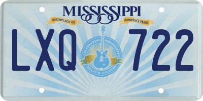 MS license plate LXQ722
