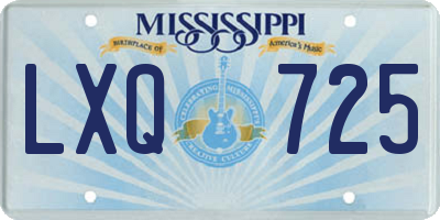 MS license plate LXQ725