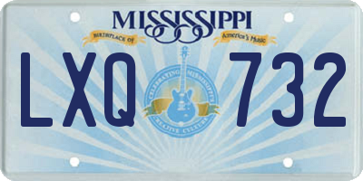 MS license plate LXQ732