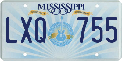 MS license plate LXQ755