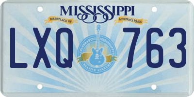 MS license plate LXQ763