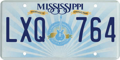 MS license plate LXQ764
