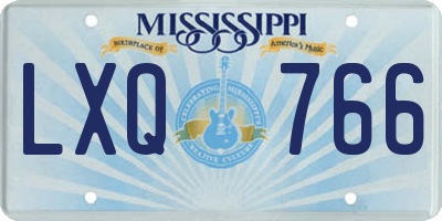 MS license plate LXQ766