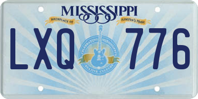 MS license plate LXQ776