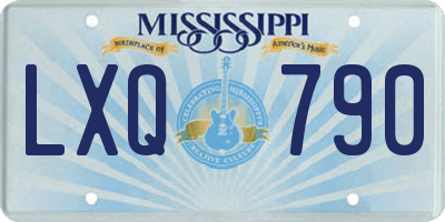 MS license plate LXQ790