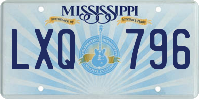 MS license plate LXQ796