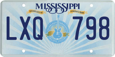 MS license plate LXQ798