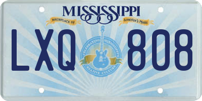 MS license plate LXQ808