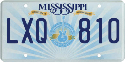 MS license plate LXQ810
