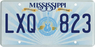 MS license plate LXQ823