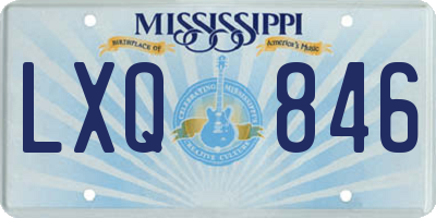 MS license plate LXQ846