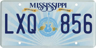 MS license plate LXQ856